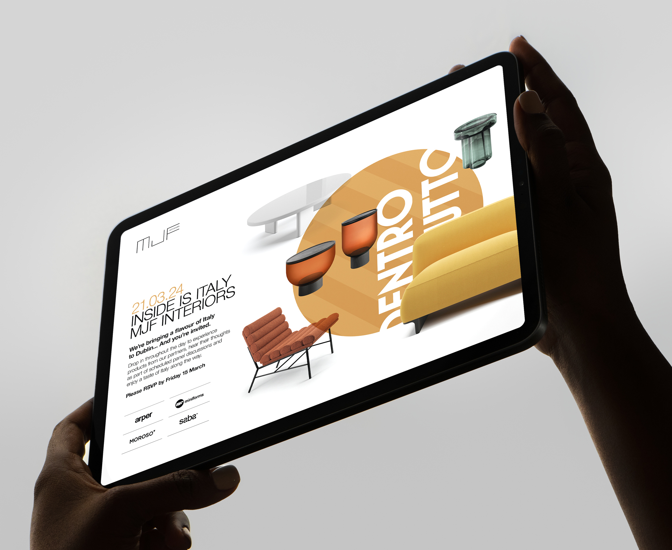 MJF Interiors - Italy Invite Mockup