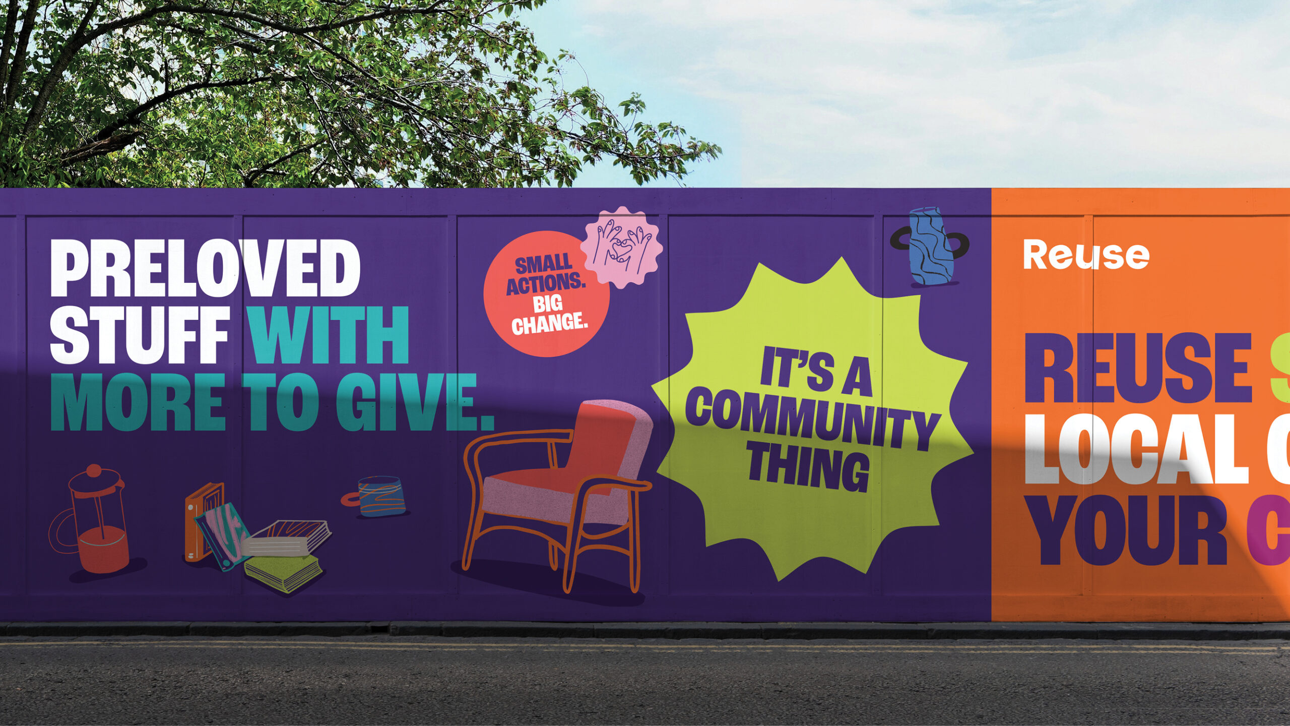 Reuse - Hoarding Mockup